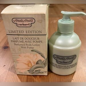Never Used Vintage Cacharel Anais Anais  Perfumed Body Lotion with Pump 8 fl oz